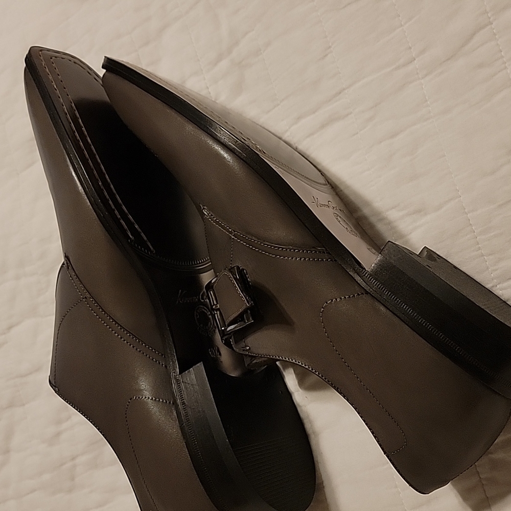 Kenneth Cole size 10 1/2 shoes, brand new. gray Leather. - Picture 2 of 7